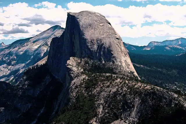 Half Dome from Glacier Point on a summer afternoon