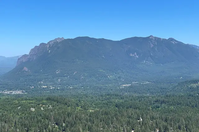 Mt. Si above North Bend, seen from Rattlesnake Ledge in June